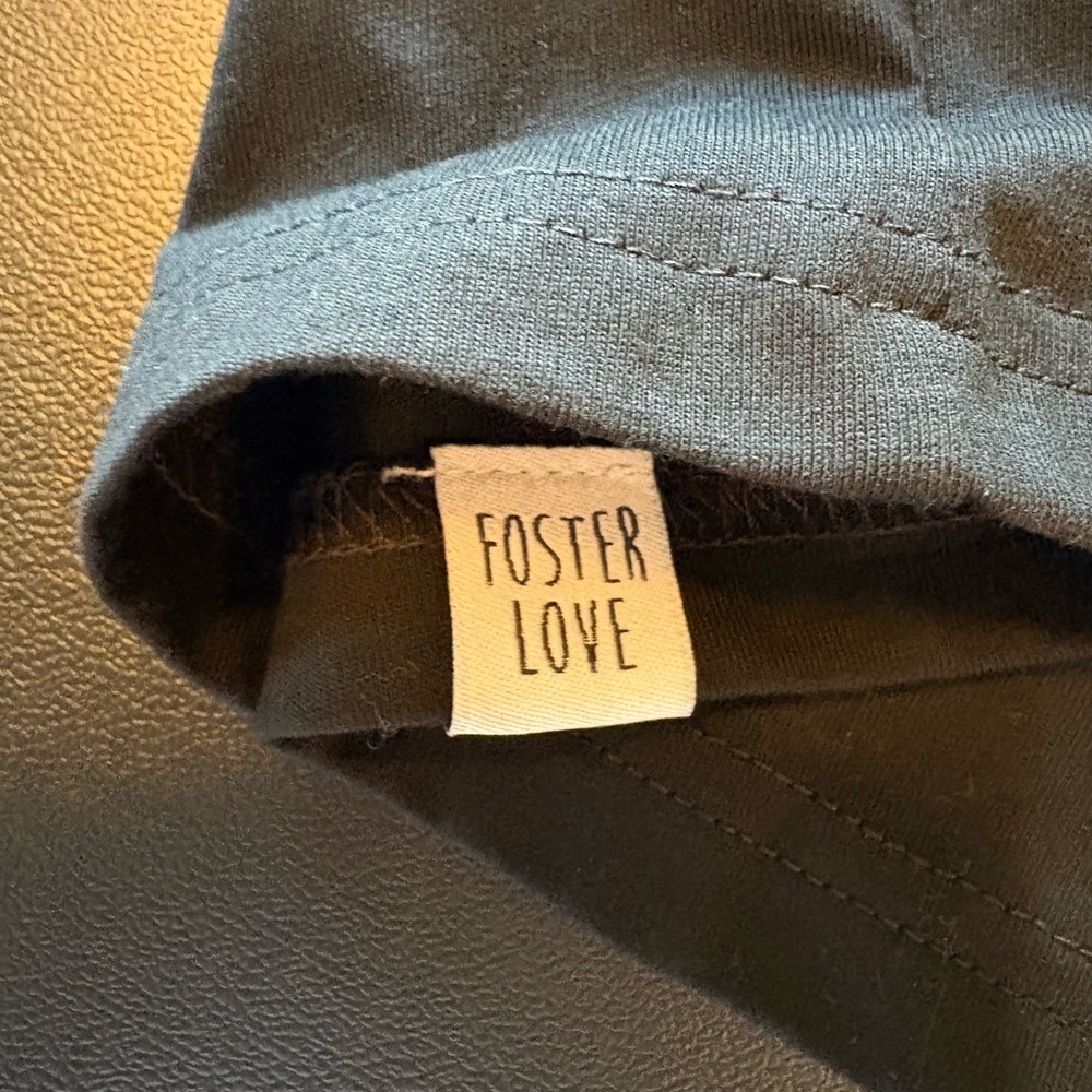 Family=Love Unisex “FOSTER LOVE” Pull On T-Shirt-Size: M-Color: Black/White - Picture 5 of 11